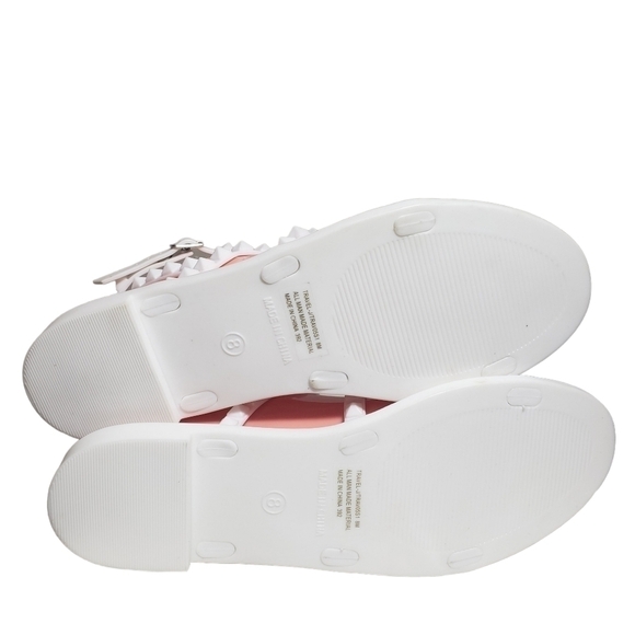 Steve Madden Travel-J White Studded Flat Jelly Sandals Sz 5, 7, 8, 9 - Picture 7 of 8